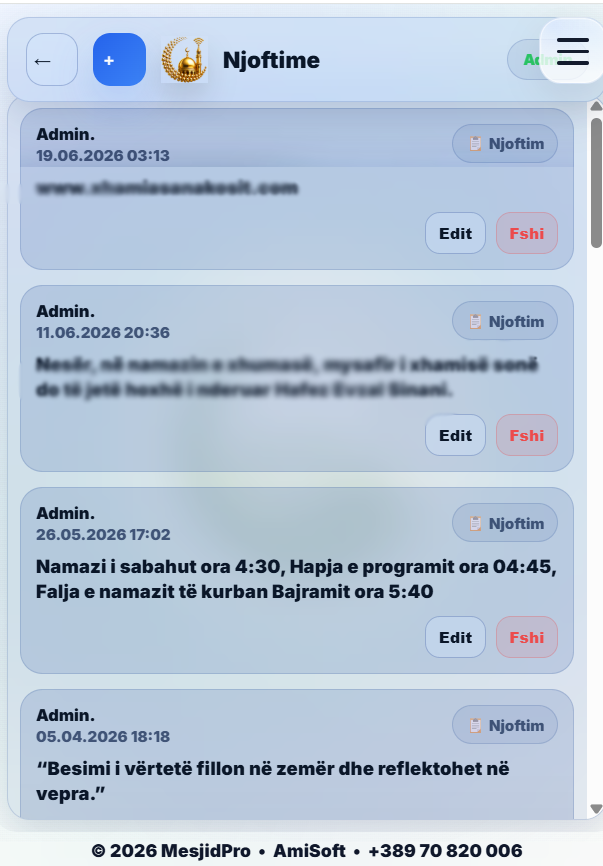 MesjidPro notifications